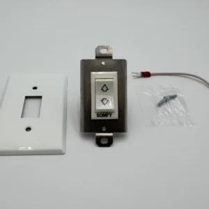 Somfy Maintained Rocker Switch Kit with Standard Plate 1800342